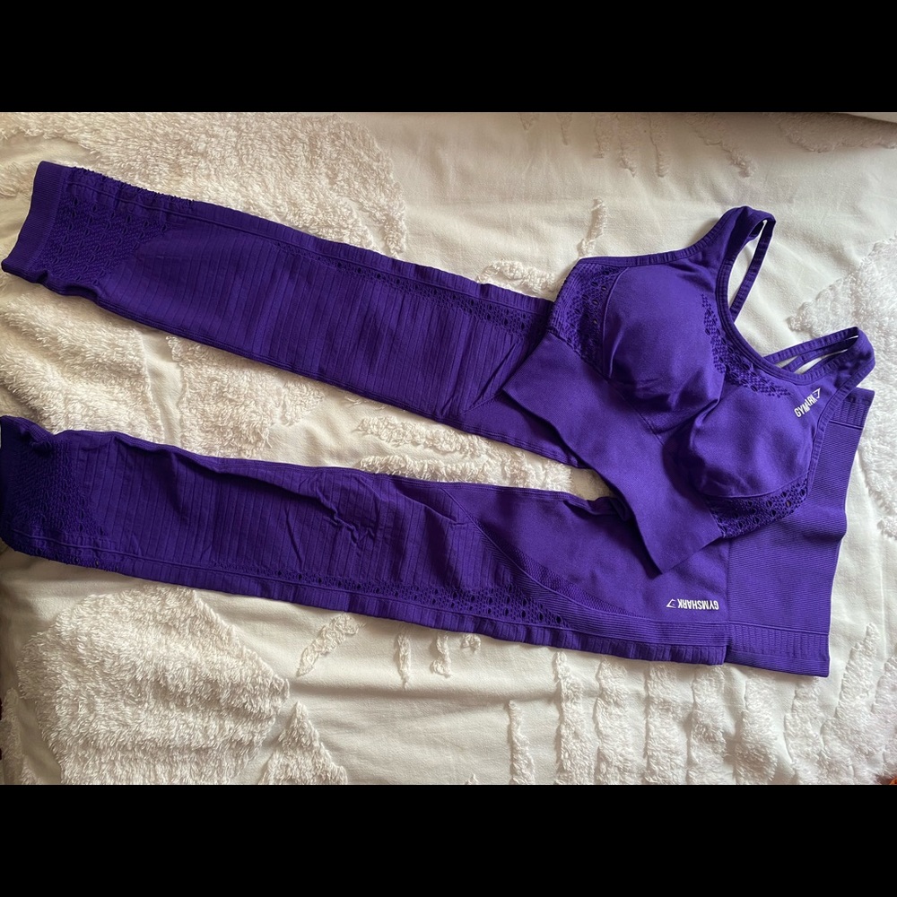 Purple Gymshark workout set